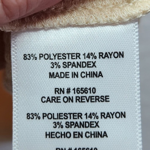 All in Love Tank Womens L Cream Ribbed Surplice Peplum Blouse Retro Double VNeck - Picture 4 of 9